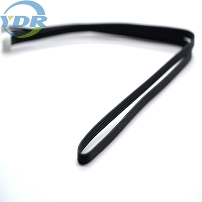 26AWG Black Flat Cables JST PHR-4 With Female 2.0 Pitch Connectors Reverse Sides