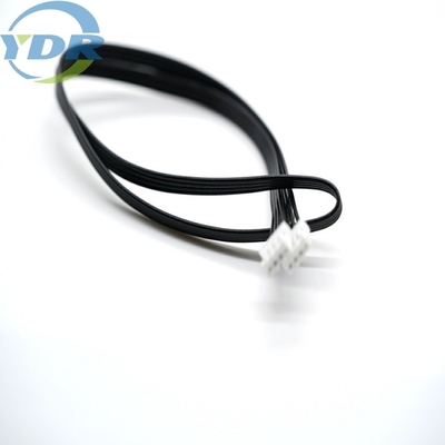 26AWG Black Flat Cables JST PHR-4 With Female 2.0 Pitch Connectors Reverse Sides