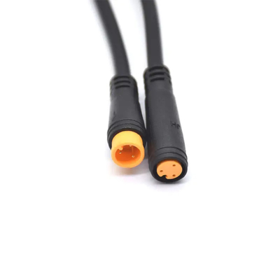 M8 3 Core Ebike Cable Waterproof Connector 3pin AWM2464 24AWG Wire
