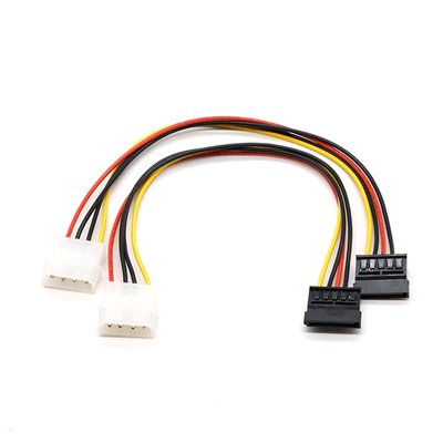 Molex 5.08 To Sata wire harnesses Computer Hard Disk Cable 18AWG 500mm