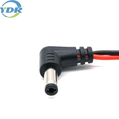 5.5 2.1 DC Power Jack Cable , 90 Degree Male Female Cable UL1007 18AWG