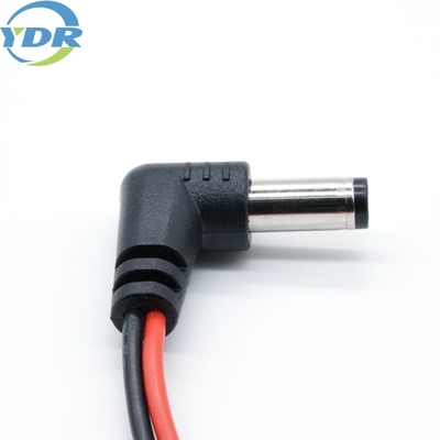 5.5 2.1 DC Power Jack Cable , 90 Degree Male Female Cable UL1007 18AWG