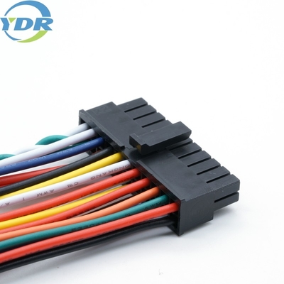 Custom Original Molex 3.0 2*11 22 Pins Two Sides Connector UL1007 22AWG Wire Harness Cable