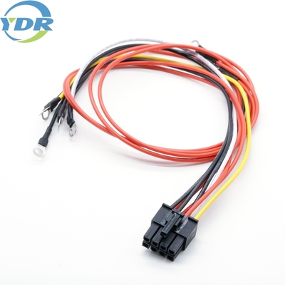 Molex 4.2mm 5557 2*4 8 Pins Custom Wire Harnesses and Cables With M4 Circular Terminal