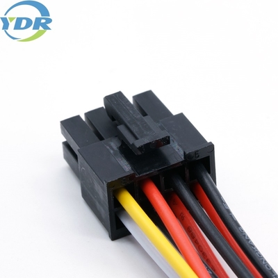 Molex 4.2mm 5557 2*4 8 Pins Custom Wire Harnesses and Cables With M4 Circular Terminal