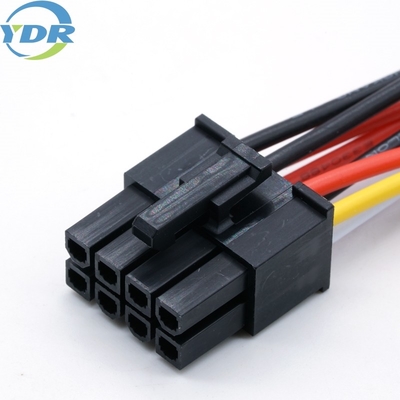 Molex 4.2mm 5557 2*4 8 Pins Custom Wire Harnesses and Cables With M4 Circular Terminal