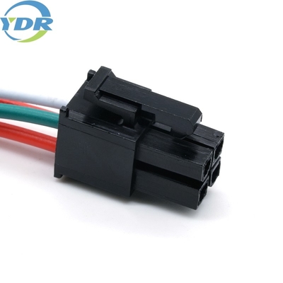 Molex 5557 4.2mm 2*2 4 Pins Connector To 4.8mm Terminal Custom Wire Harnesses and Cables
