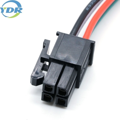 Molex 5557 4.2mm 2*2 4 Pins Connector To 4.8mm Terminal Custom Wire Harnesses and Cables