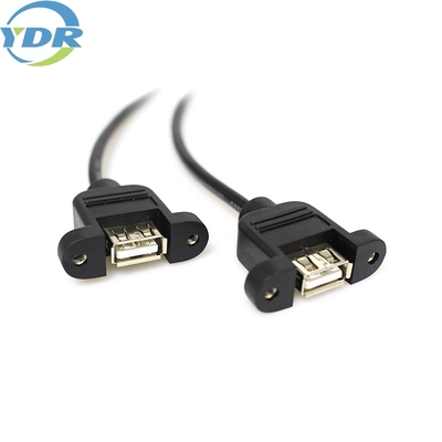 Electrical Usb Panel Mount Cables 22AWG 400mm Female Connector