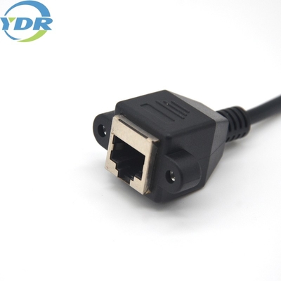 YDR Panel Mount Cables , 21.8mm Panel Mount Rj45 Extension Cable