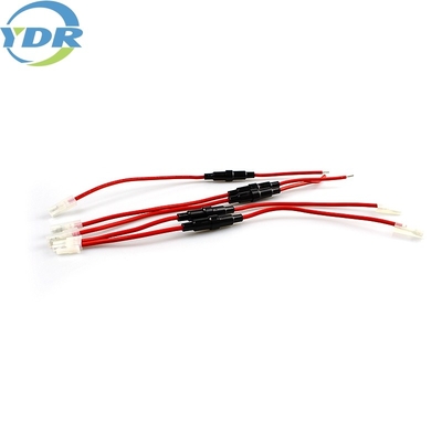 Fuse Tube Terminals Wire Red Wire Black Screw Type Inline Tube Tubing Fuse Holder For Glass Fuses