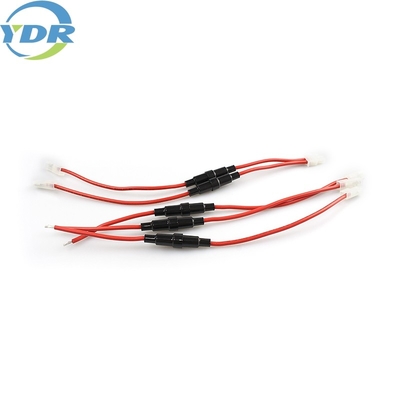 Fuse Tube Terminals Wire Red Wire Black Screw Type Inline Tube Tubing Fuse Holder For Glass Fuses