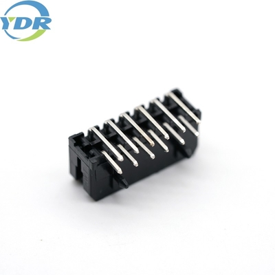 90 Degree Vertical Molex 12 Pin Connector LCP Tin Plated Material