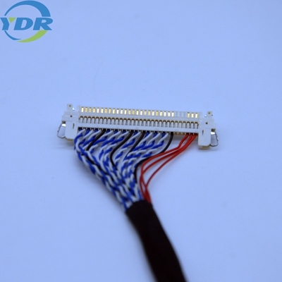 Muticolor Lcd LVDS Display Cable 30 pin 10064 32AWG For TV