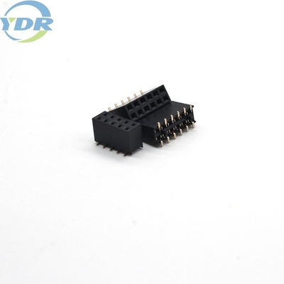 2.54mm Female Pin Header U type Single Row LCP Tin Plated Material