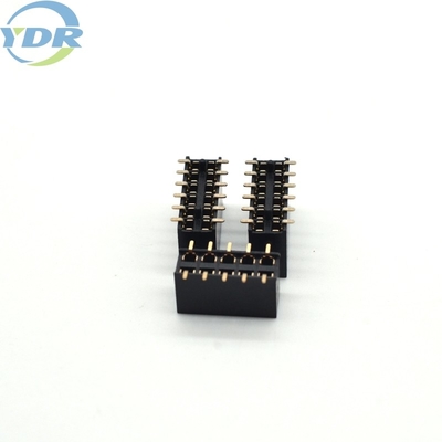 2.54mm Female Pin Header U type Single Row LCP Tin Plated Material