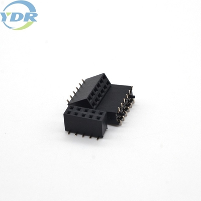 2.54mm Female Pin Header U type Single Row LCP Tin Plated Material