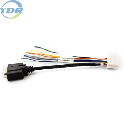 DB15P AMP OEM Automotive Wiring Harness UL 1007 22AWG red green black