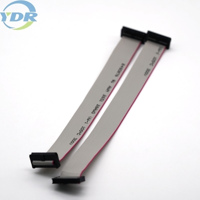 Double Row 120mm IDC Flat Cable , UL2651 28AWG Grey Ribbon Cable