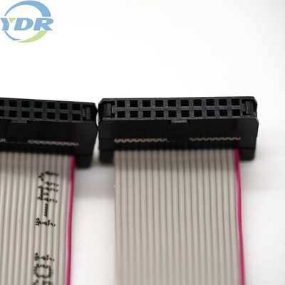 Double Row 120mm IDC Flat Cable , UL2651 28AWG Grey Ribbon Cable