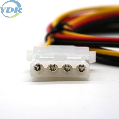 Molex 5.08mm Pc Power Extension Cable 4Pin UL1007 18AWG For Computer