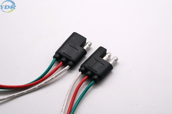 4.5 Bullet Terminal-F/M 64859 3 Way Flat Complete Trailer Connector Light Wire Cable Harness