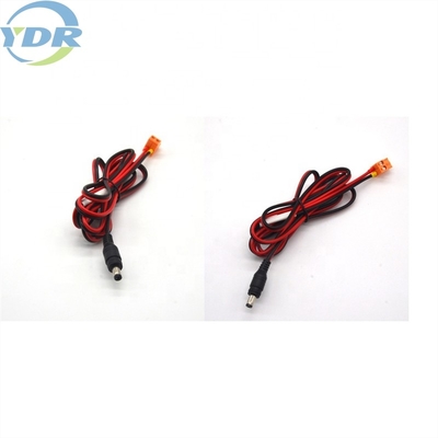 3.81mm 5521 DC Power Adapter Cable 2 Pin Black Red Pvc Terminal