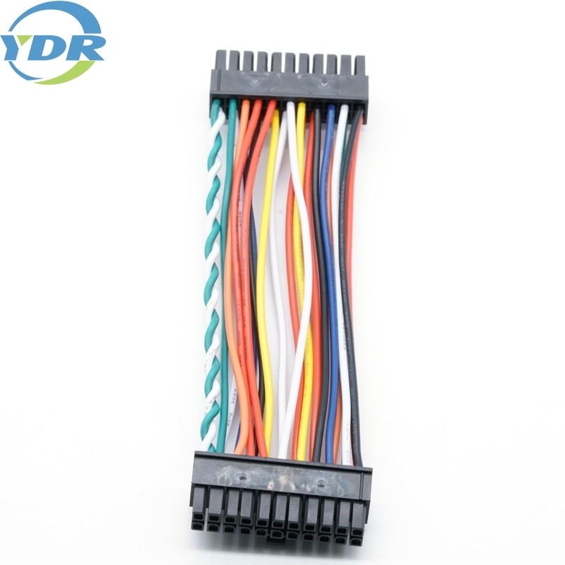 Custom Original Molex 3.0 2*11 22 Pins Two Sides Connector UL1007 22AWG Wire Harness Cable